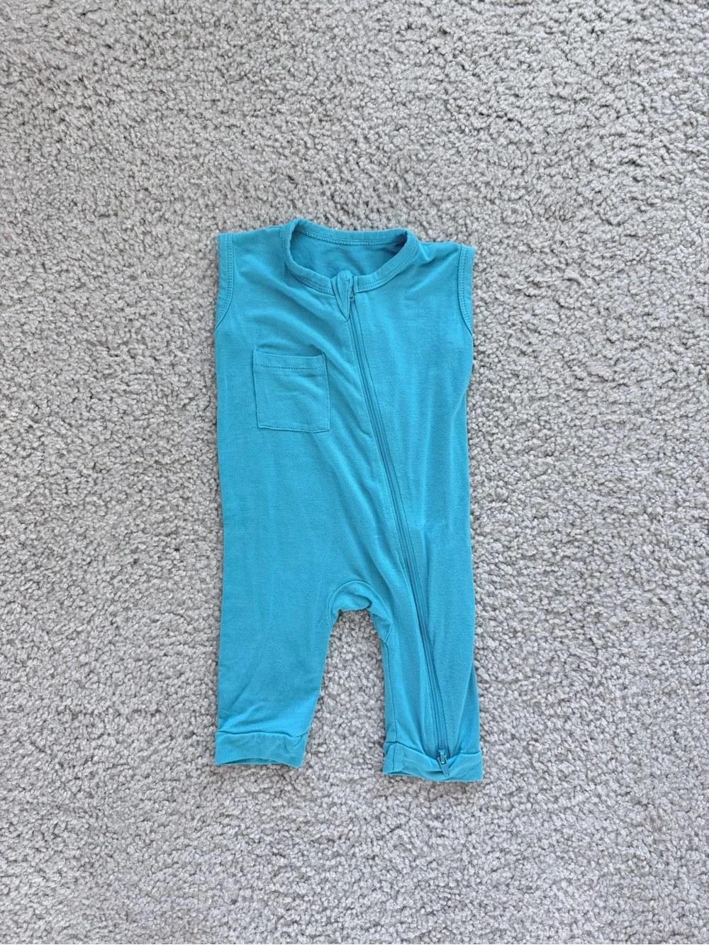 Kyte Baby “Lagoon” Sleeveless Zipper Romper